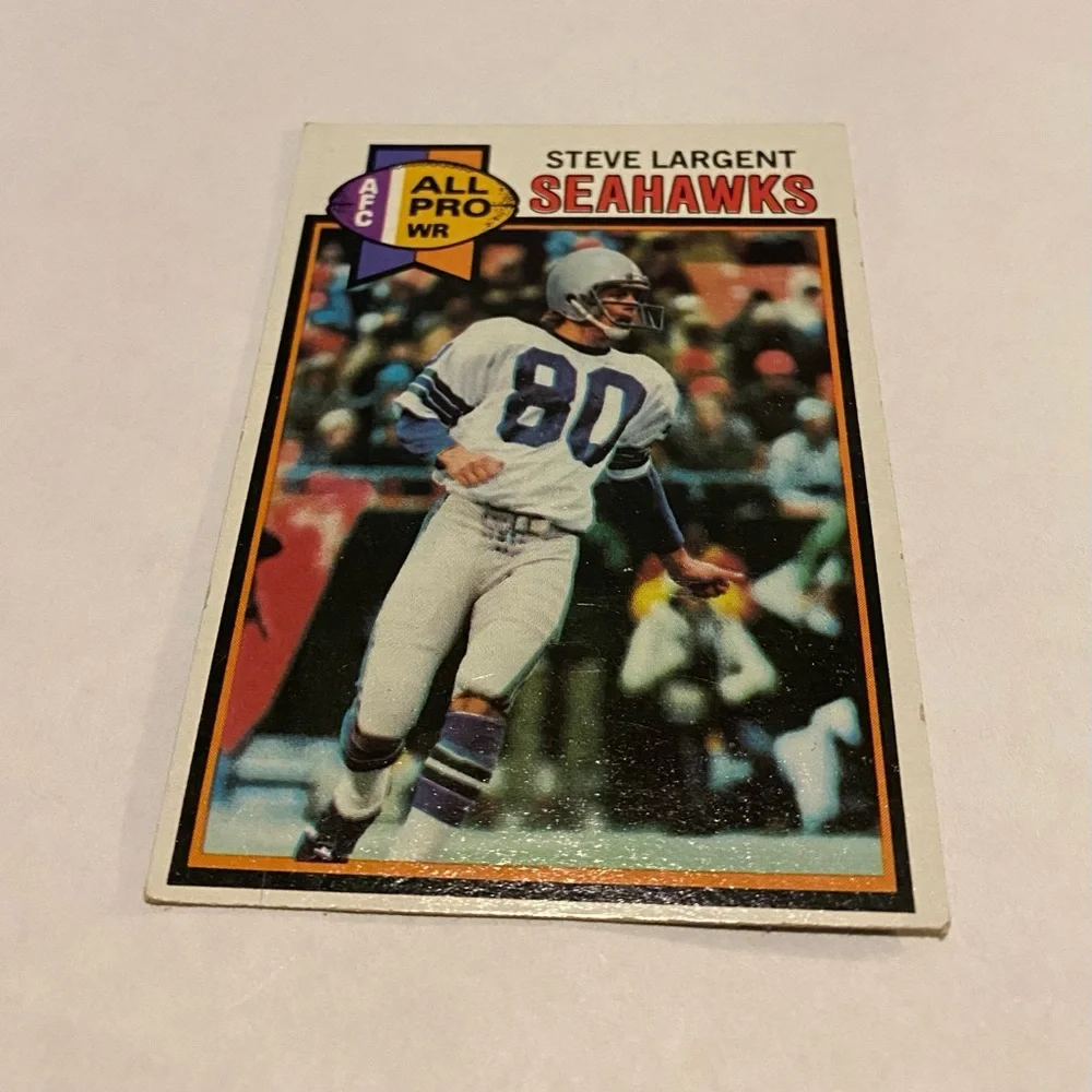 Steve Largent 1979 Topps Football Card Vintage Seattle Seahawks collectible